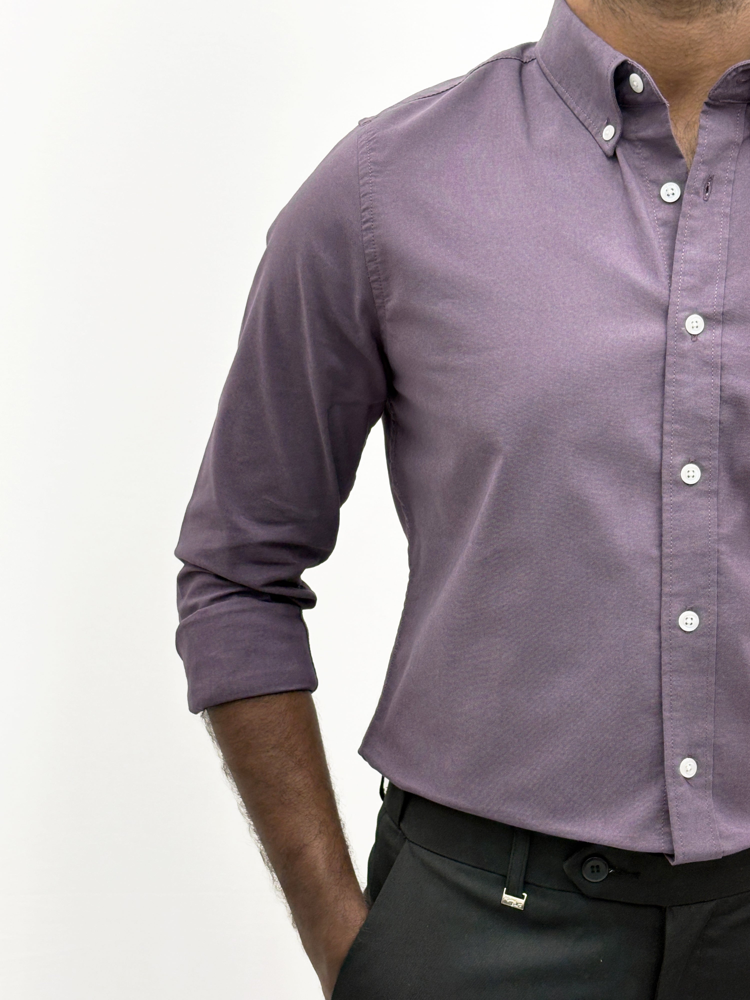 Lavender Plain Oxford Shirt