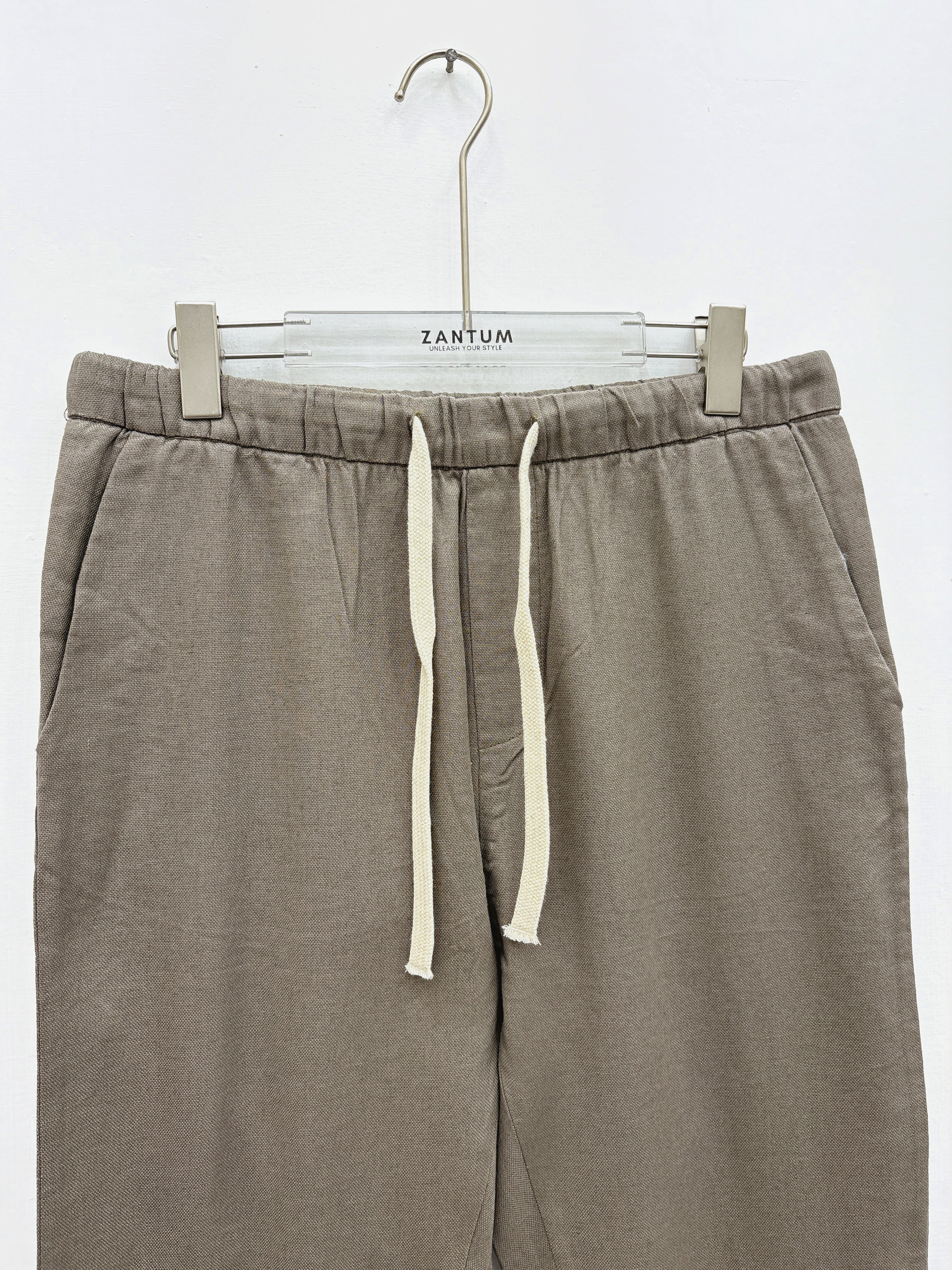 Light Brown Relax Fit Linen Pants