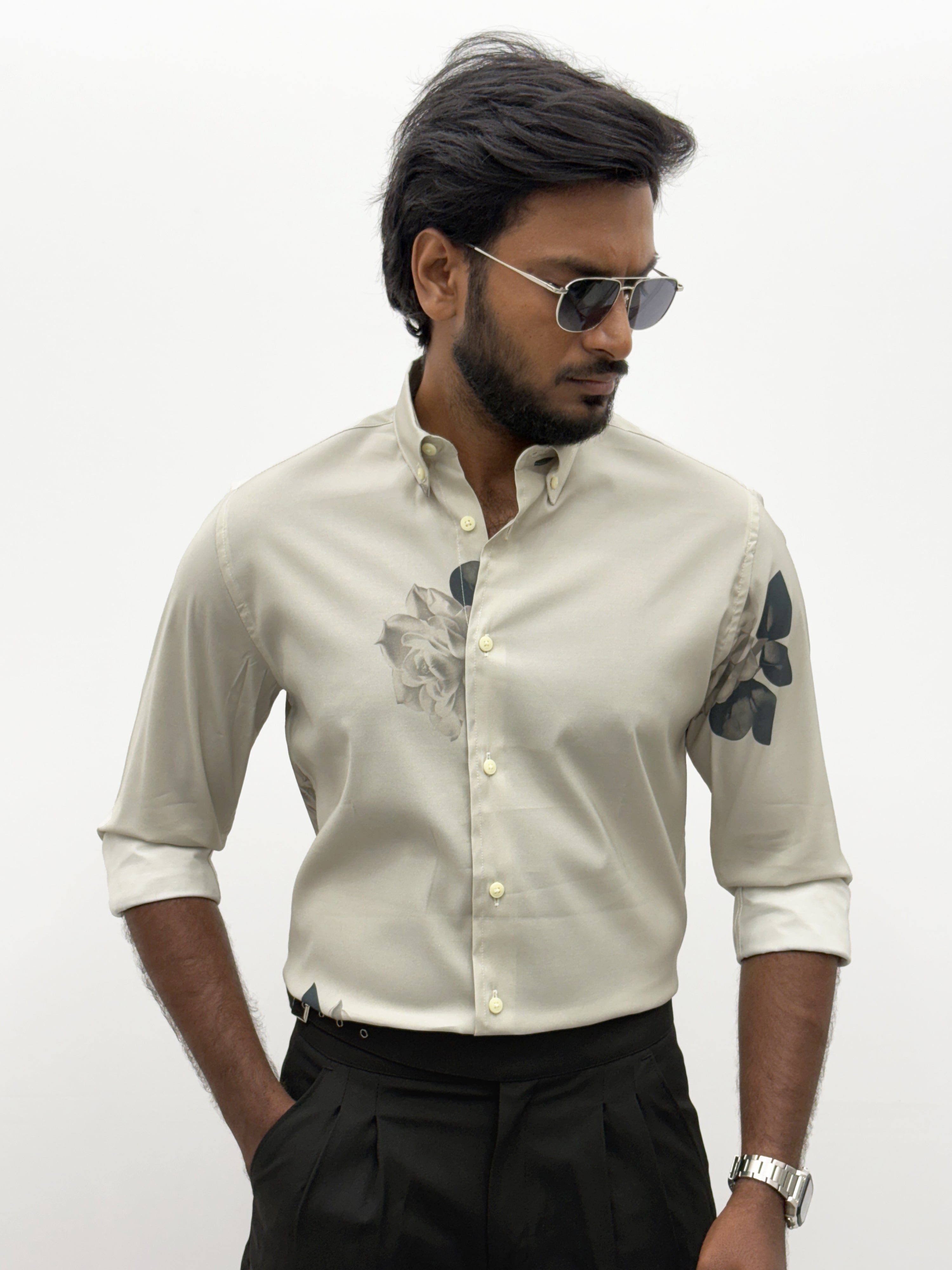 Light Grey IMP Retro Printed Shirt