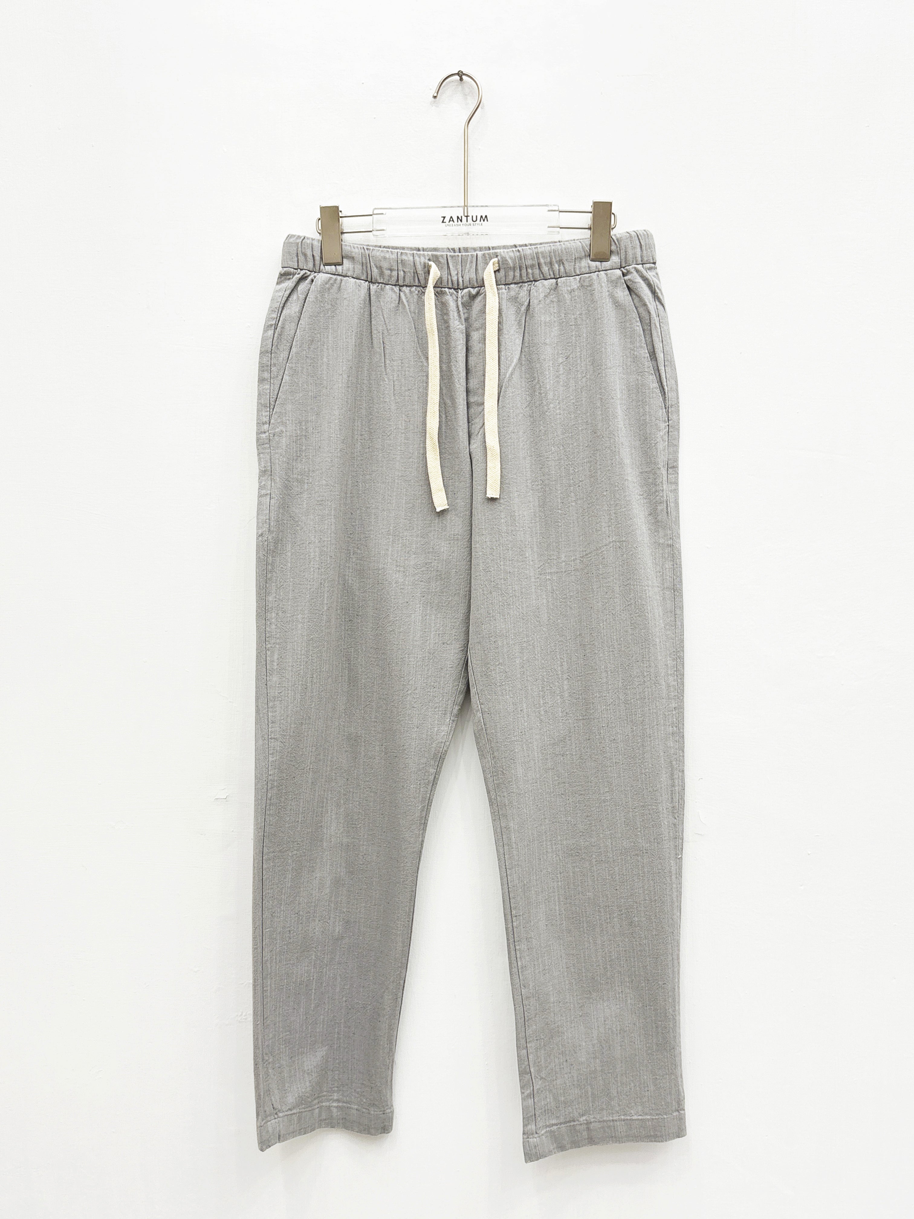 Light Grey Relax Fit Linen Pants