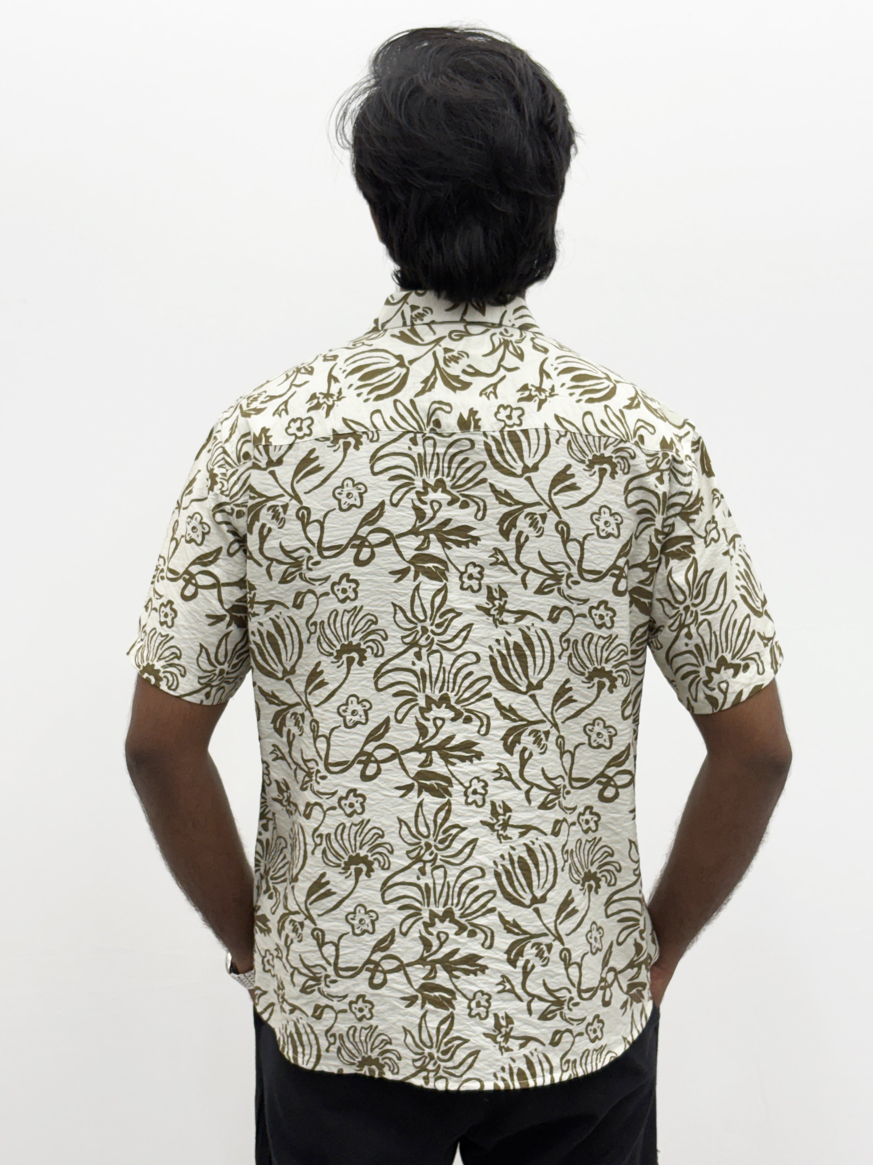 Mustard IMP Printed Half Sleeve Shirt