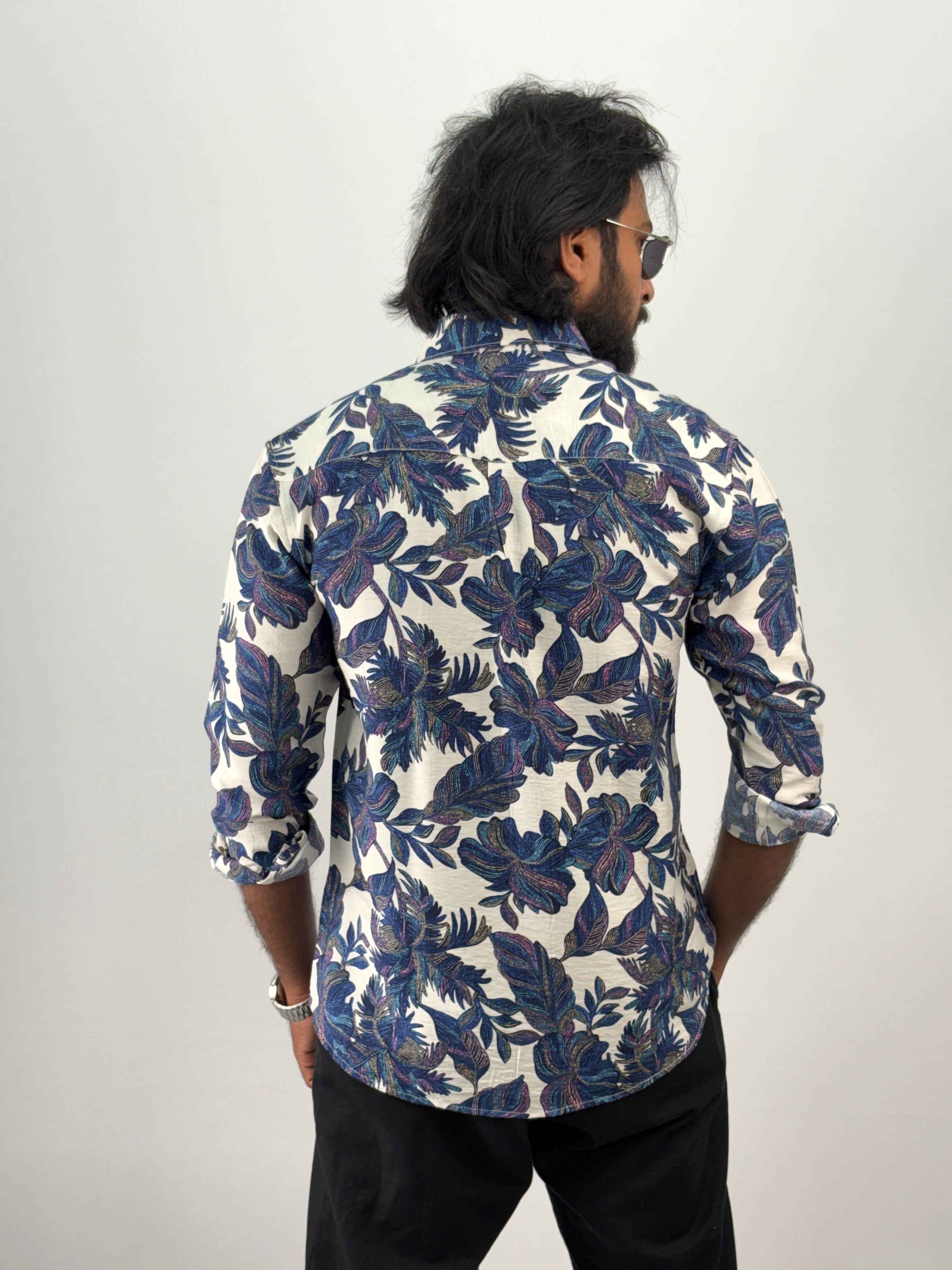 Navy Printed Shirt