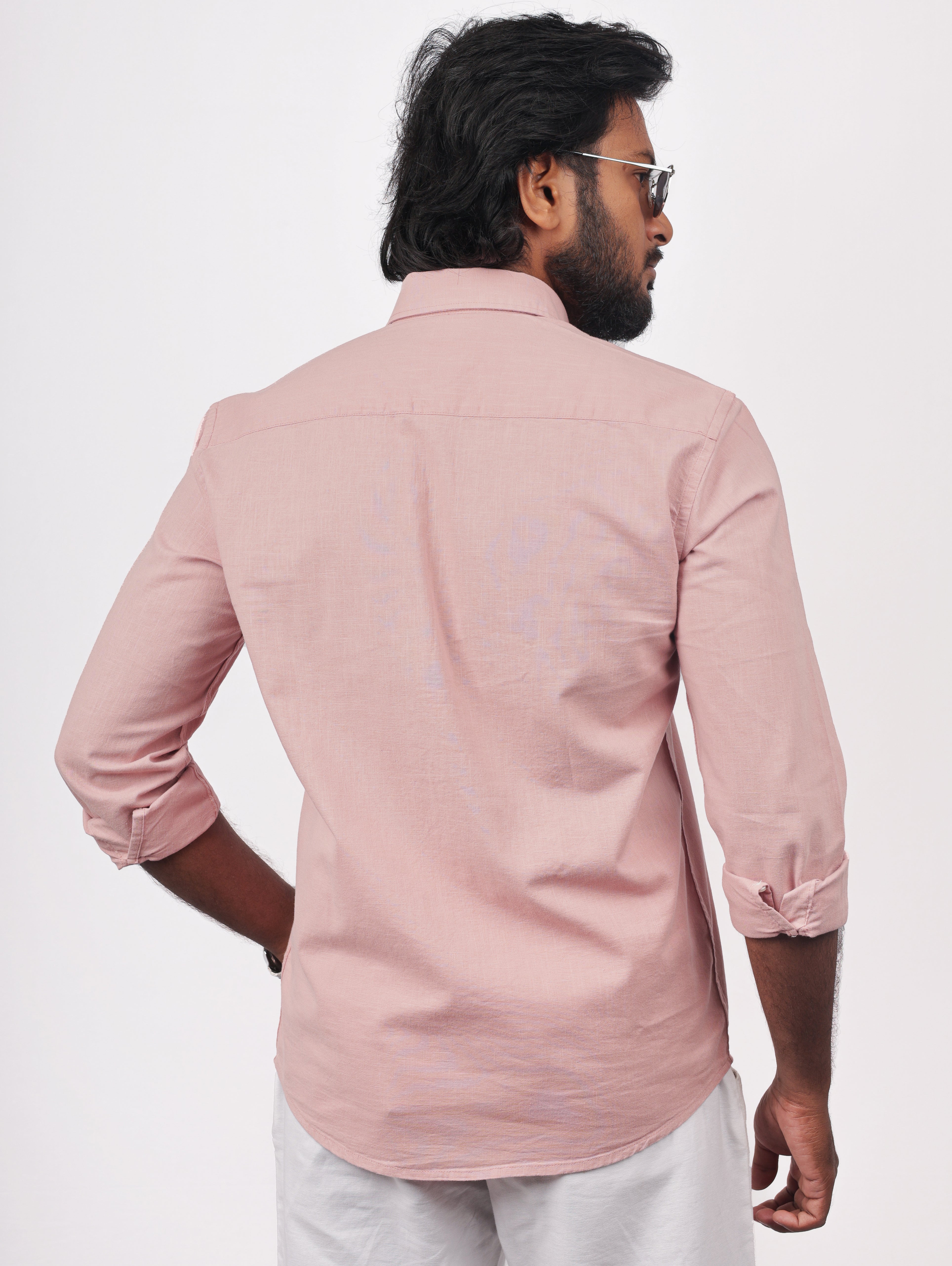 Peach Linen Shirt