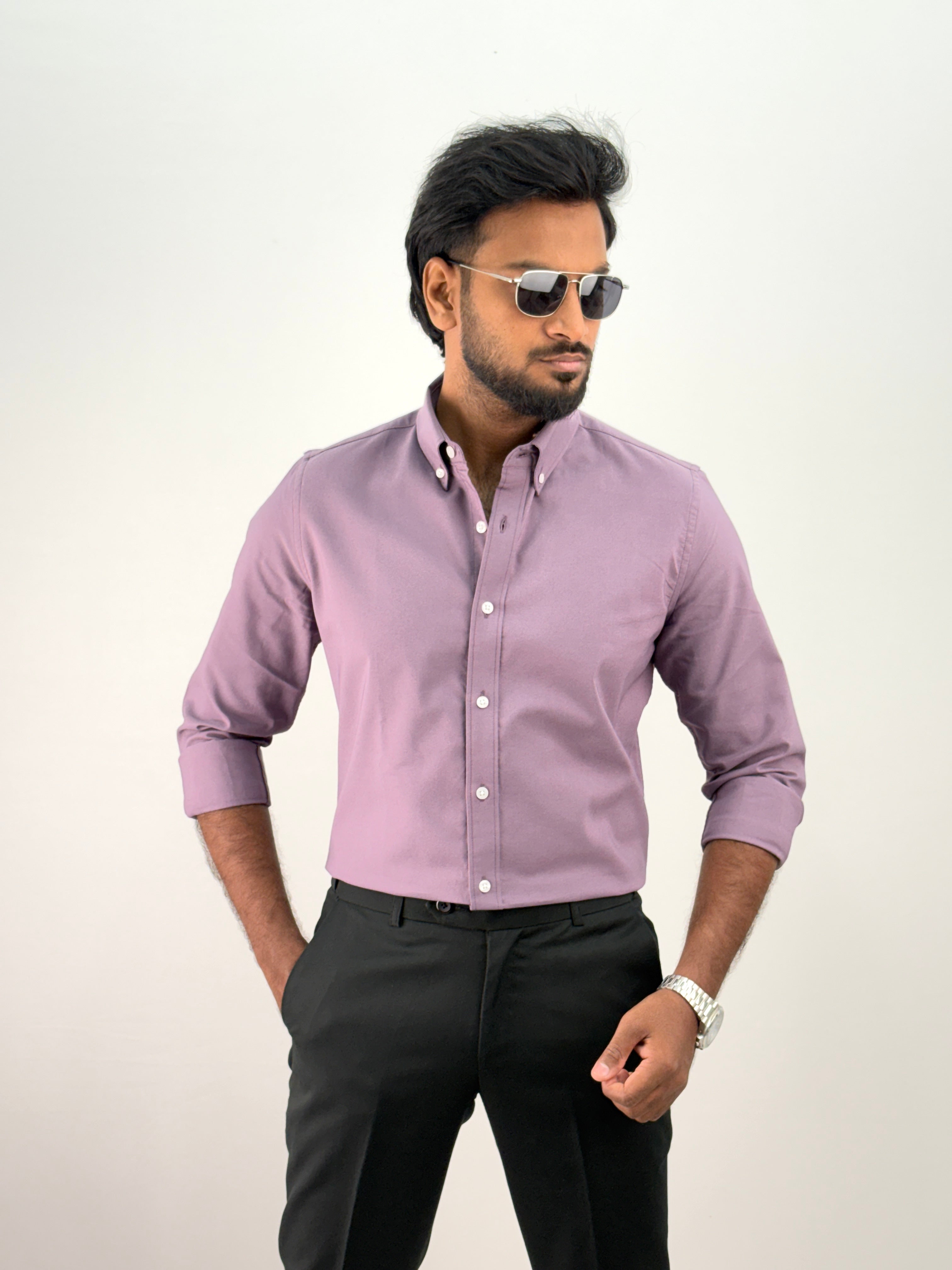Plum Plain Oxford Shirt 5