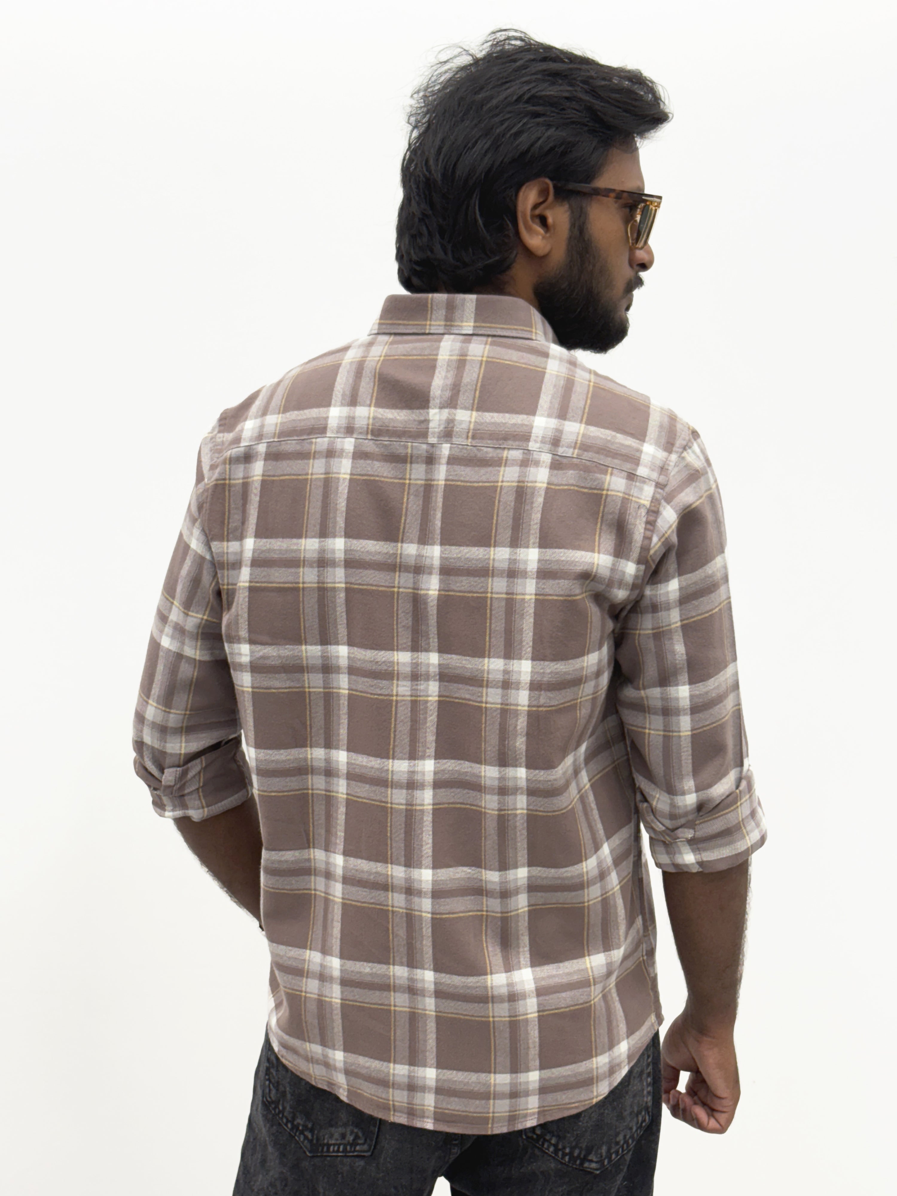 Dark Peach Flannel Shirt