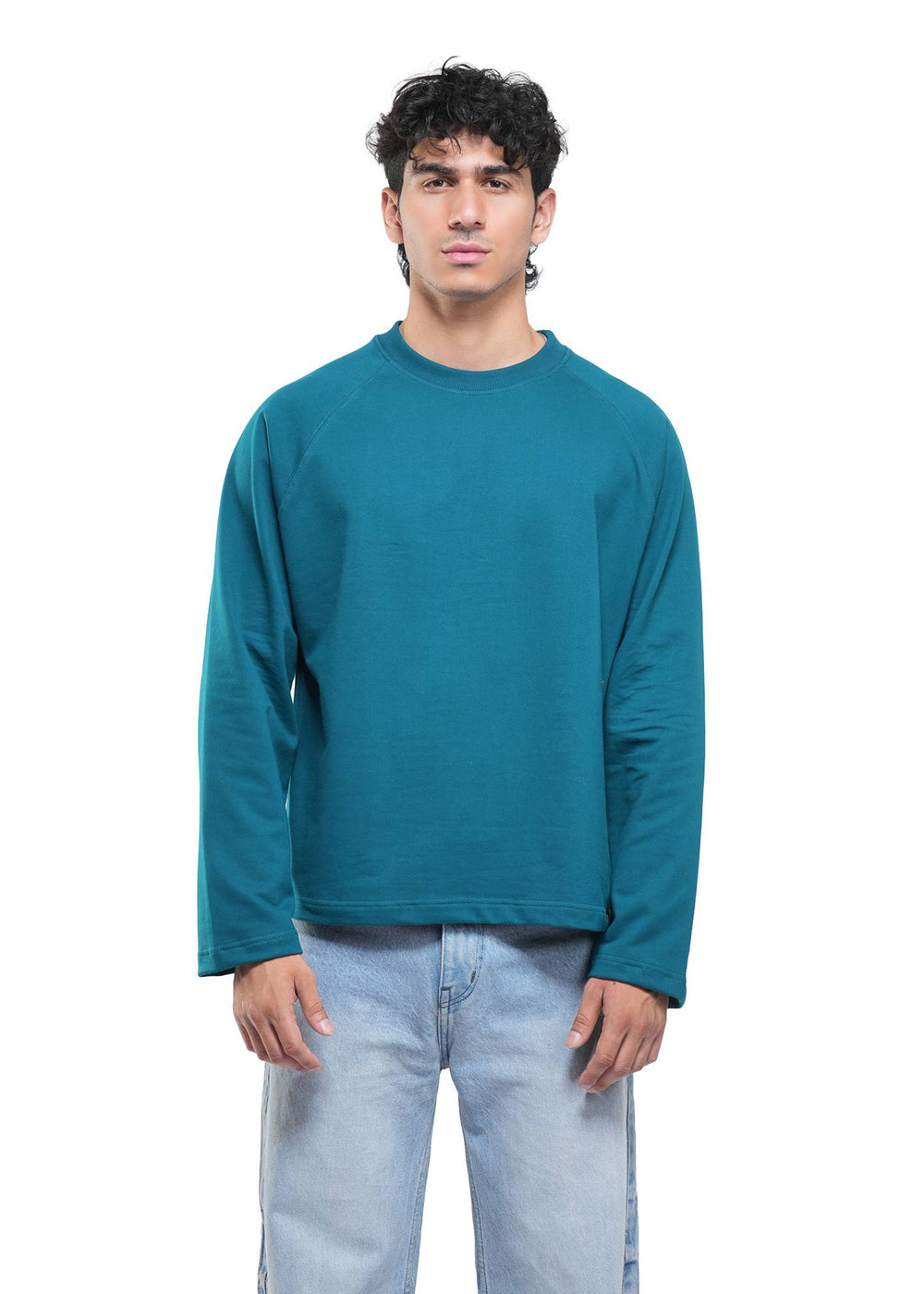 Peacock Cropped Raglan Tee