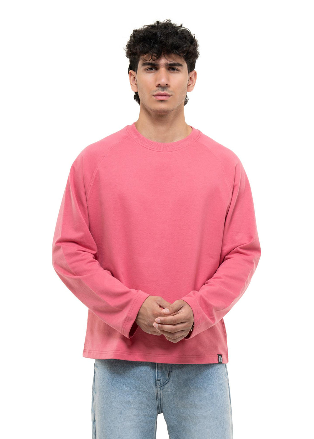 Peach Cropped Raglan Tee