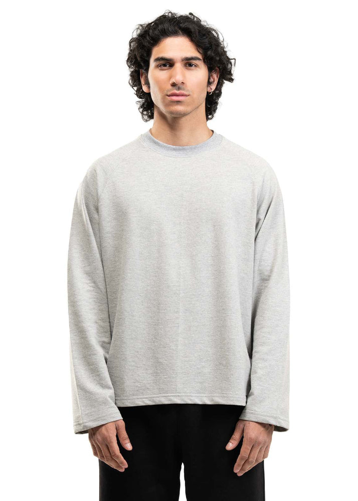 Light Grey Cropped Raglan Tee