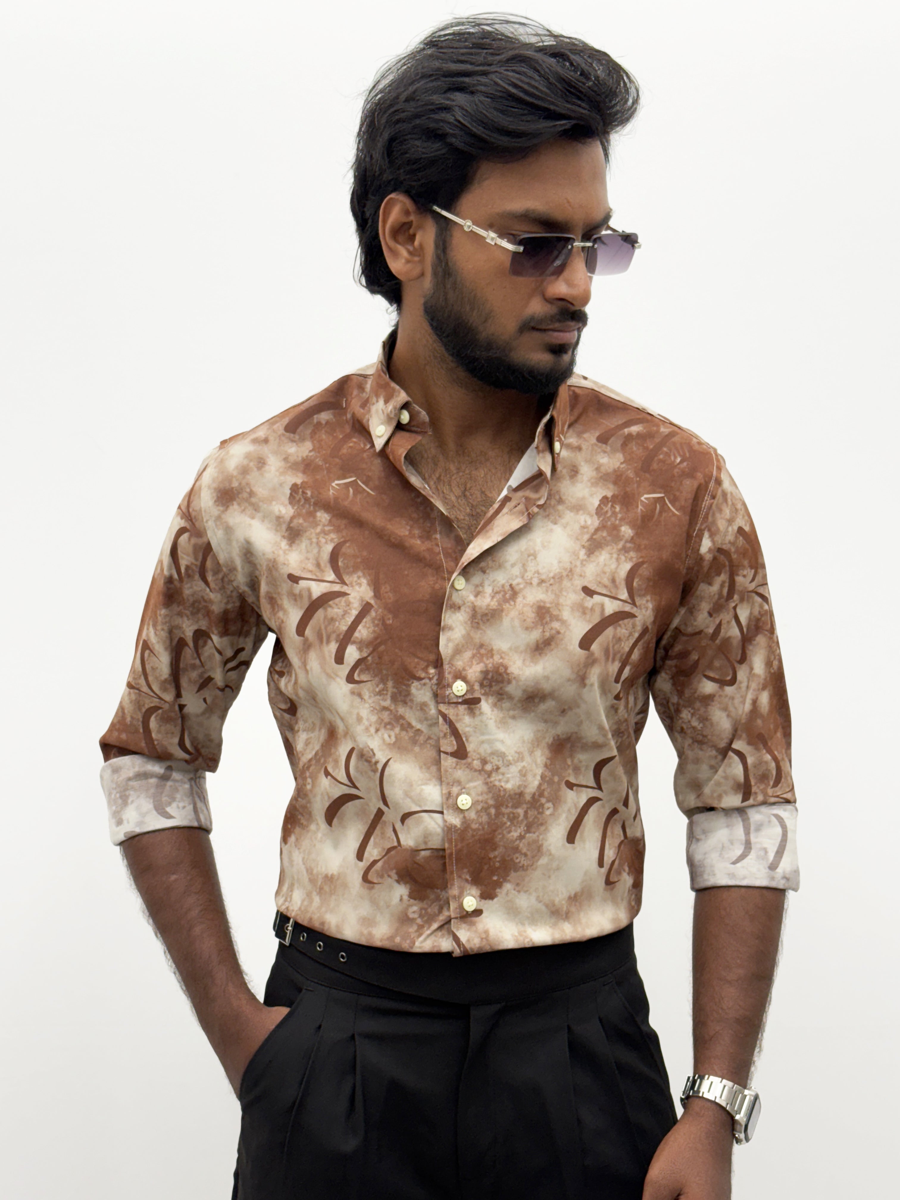 Rust Red IMP Retro Printed Shirt