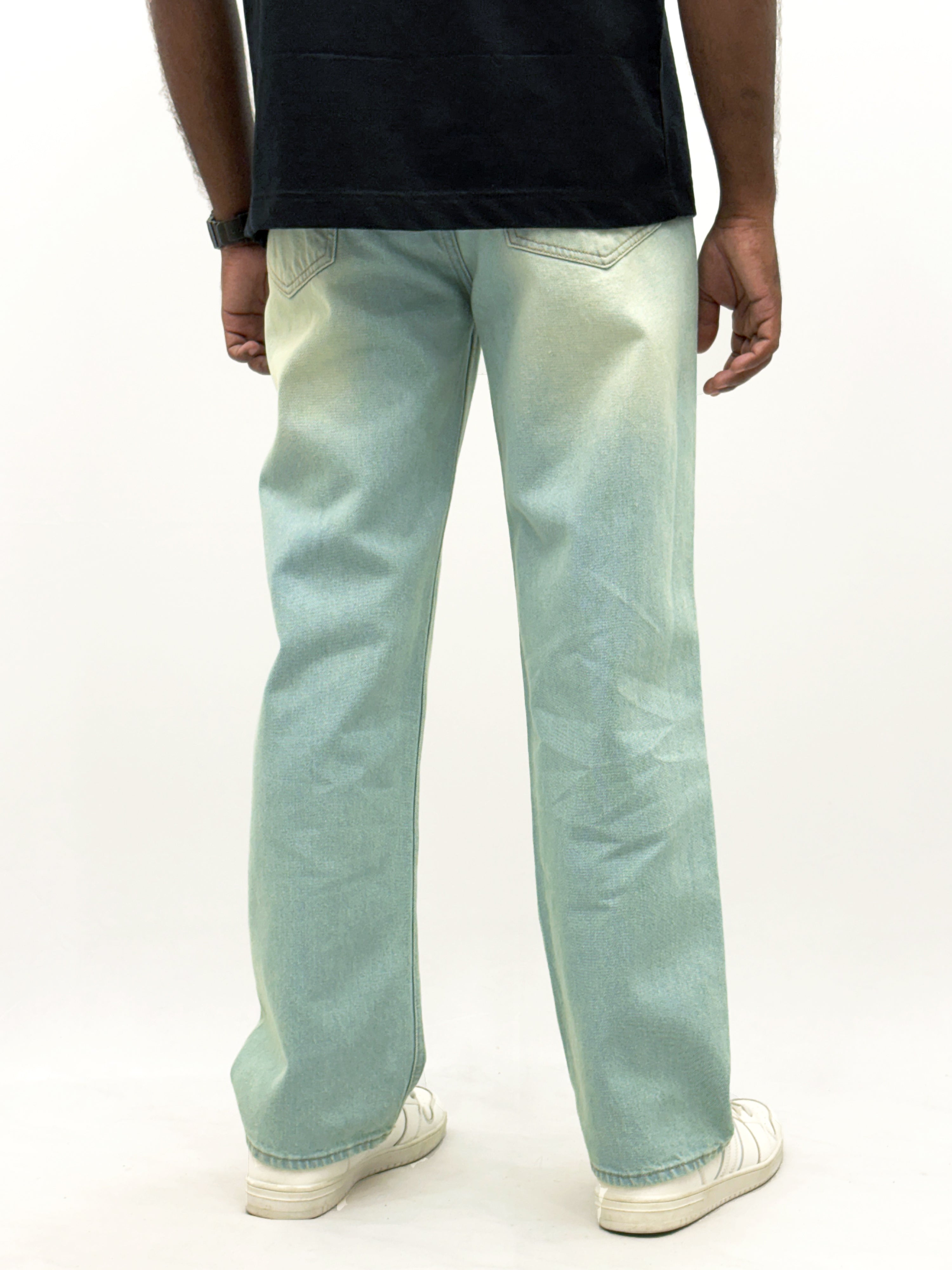 Teal Blue Baggy Jeans