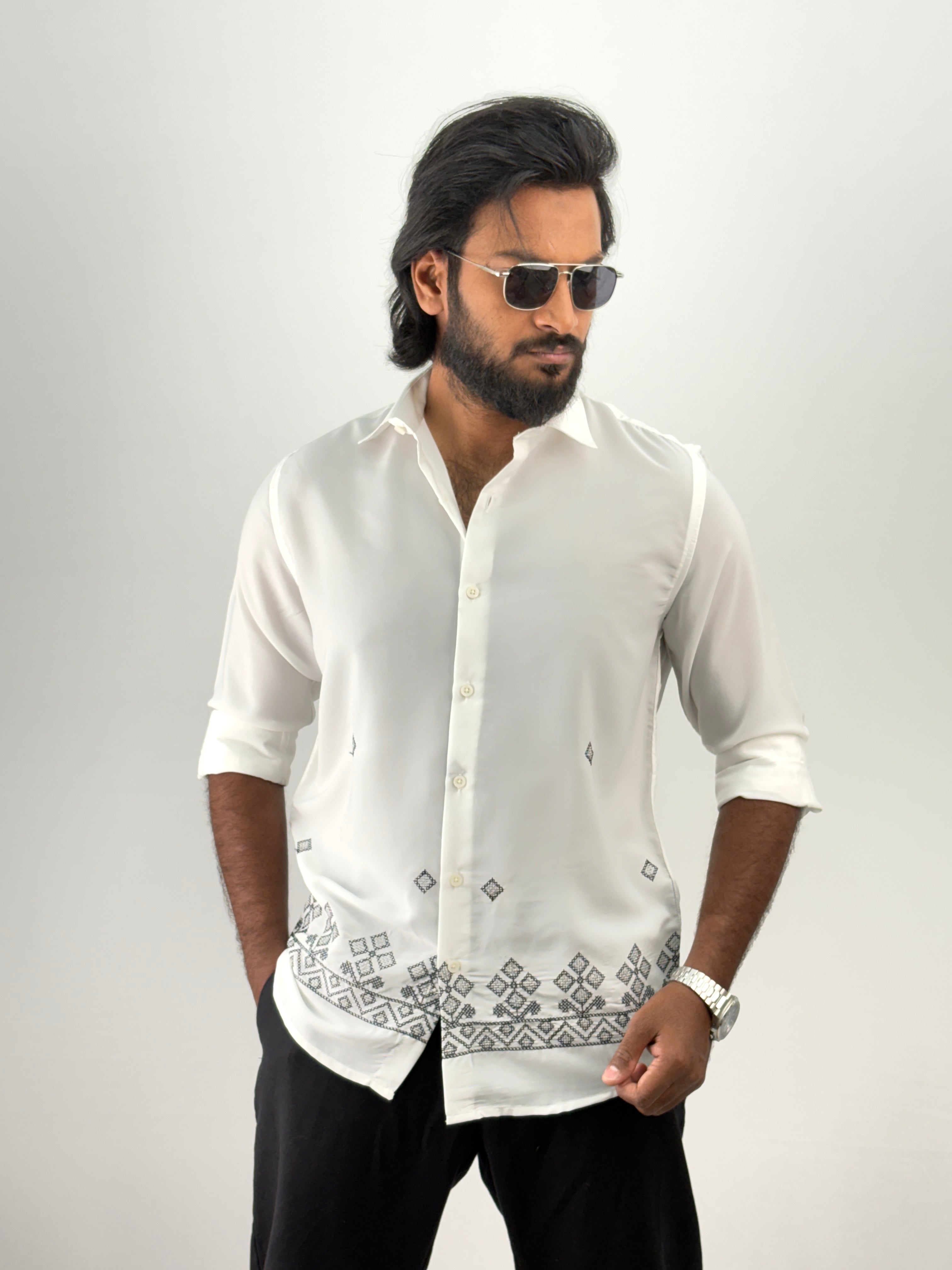 White Embroidery Shirt