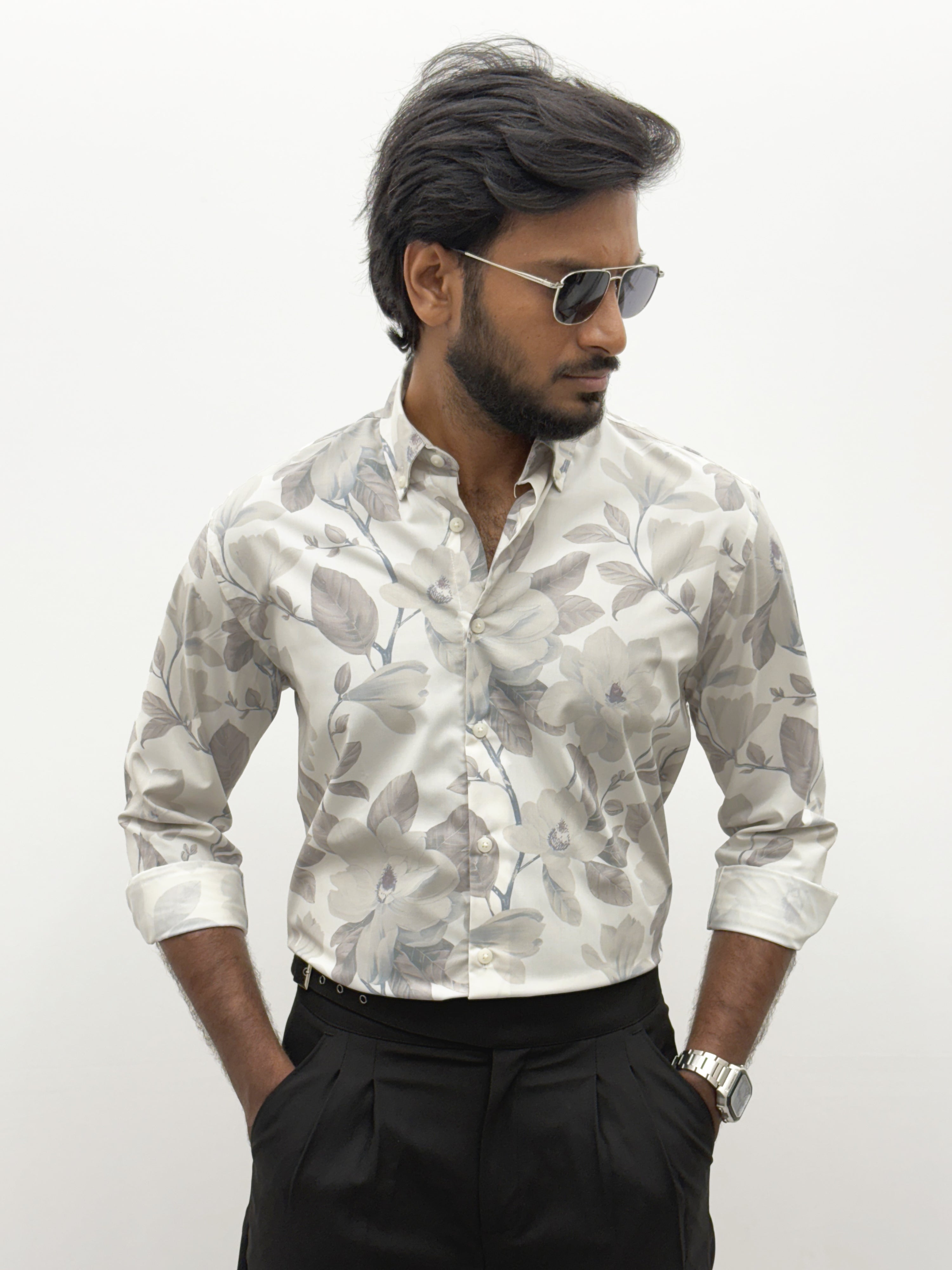White IMP Retro Printed Shirt
