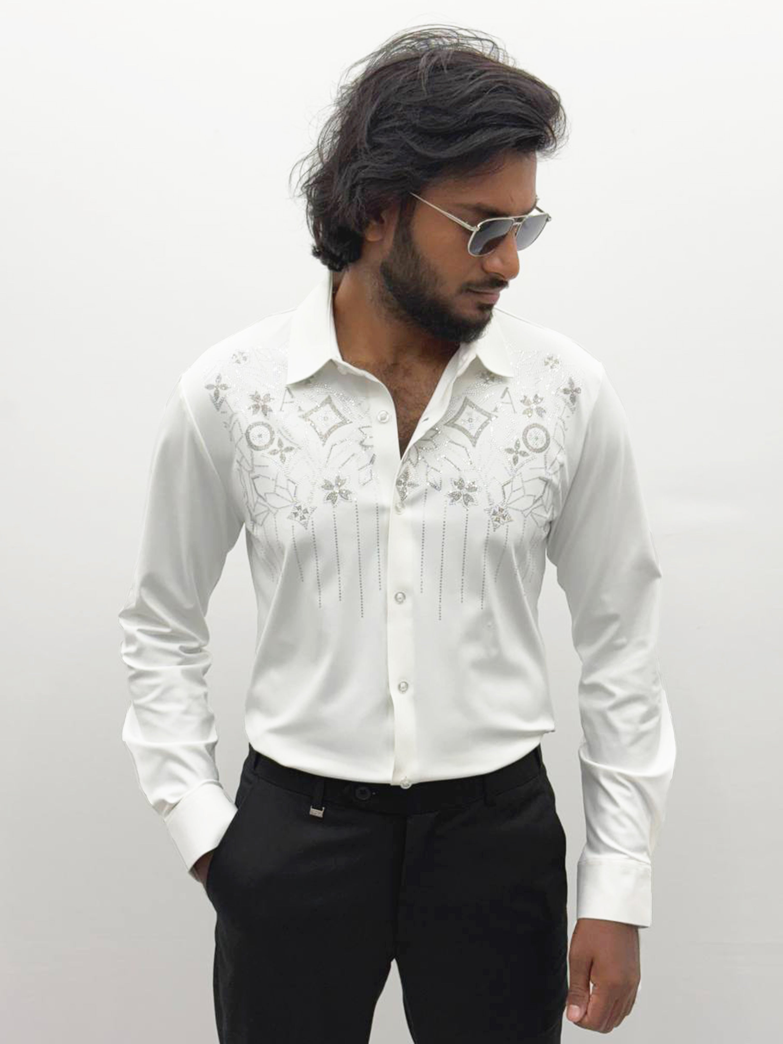 White IMP Designer Stone Work Shirt