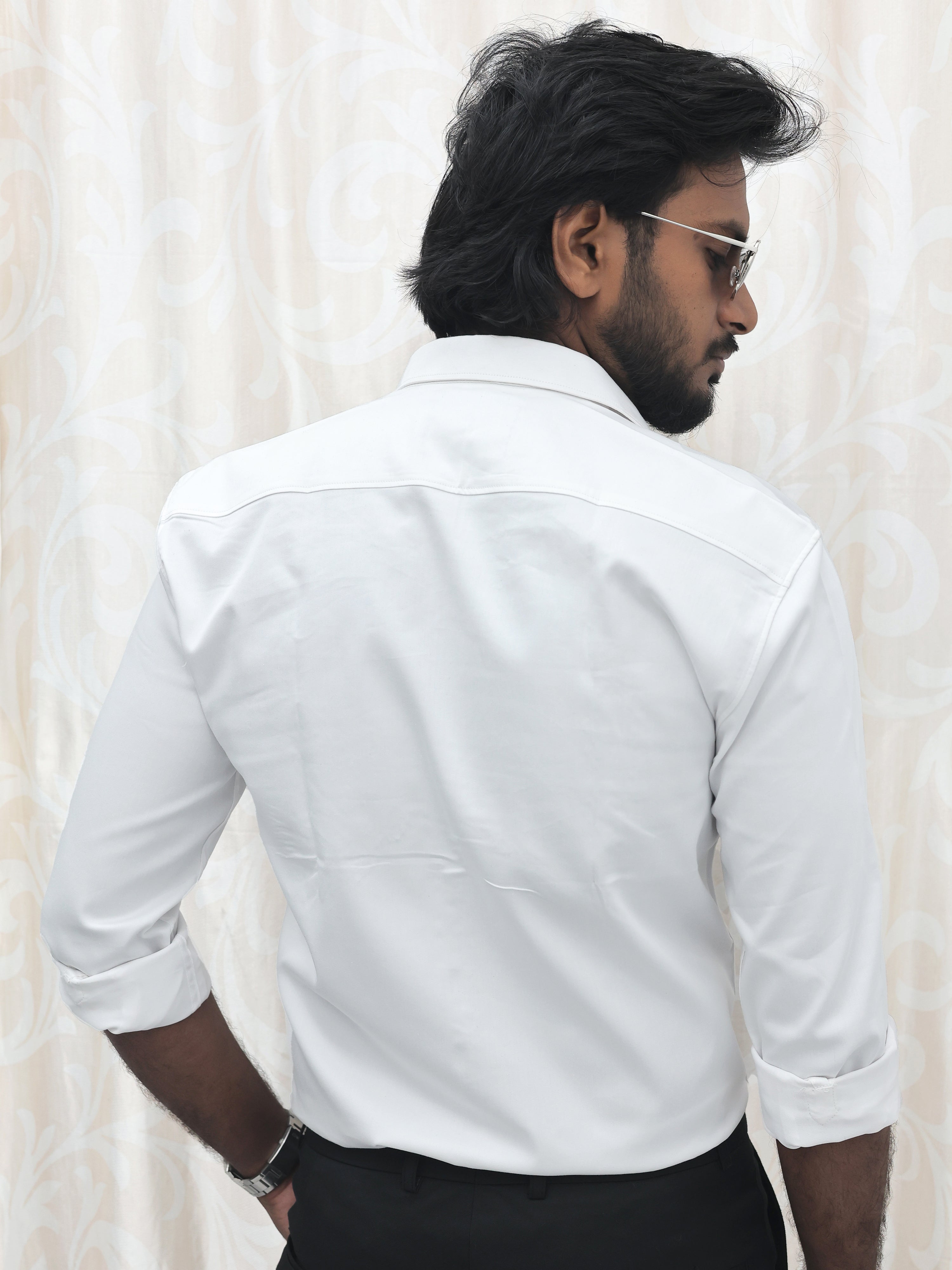 White Designer Dragon Shirt