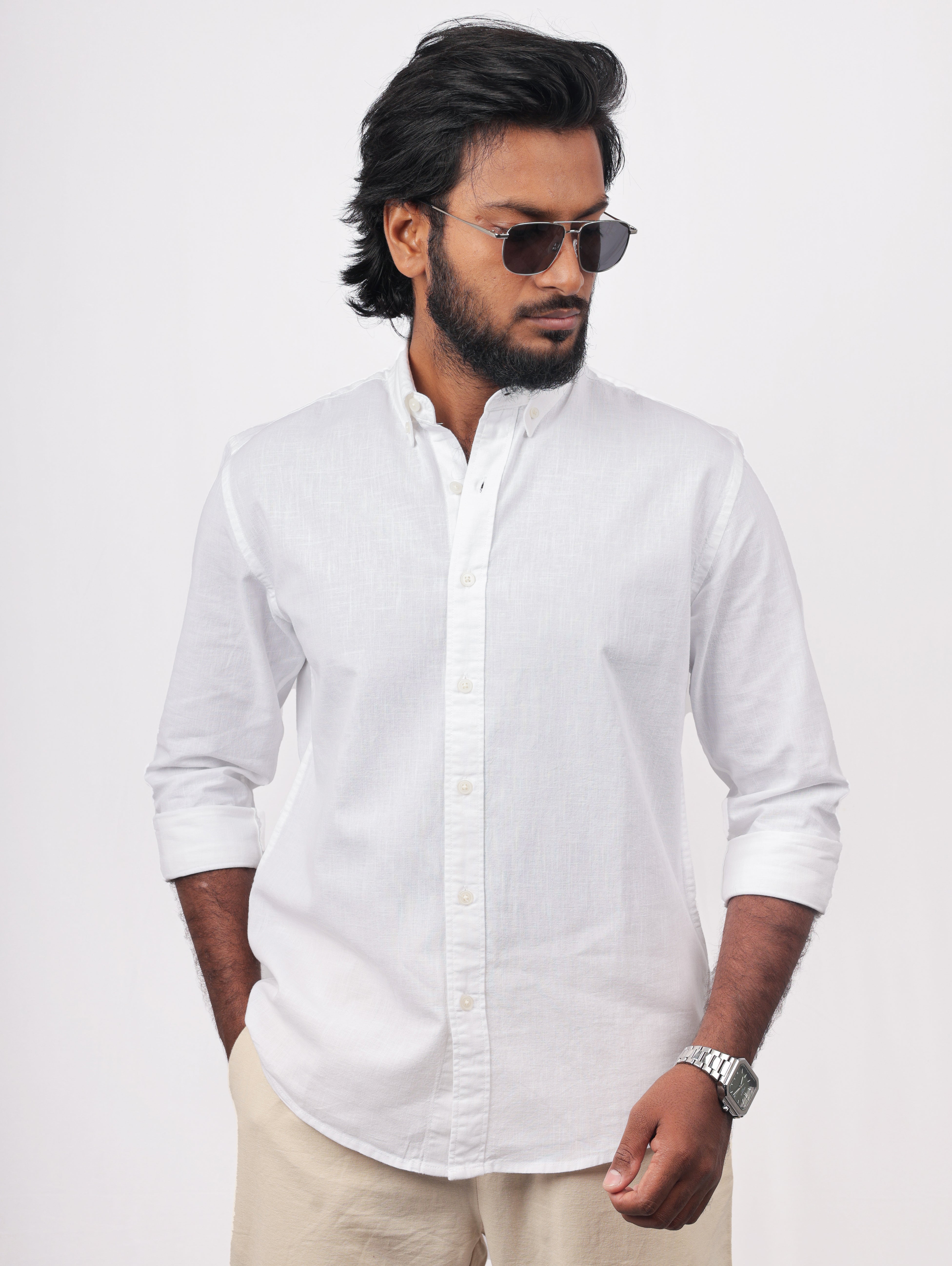 White Linen Shirt