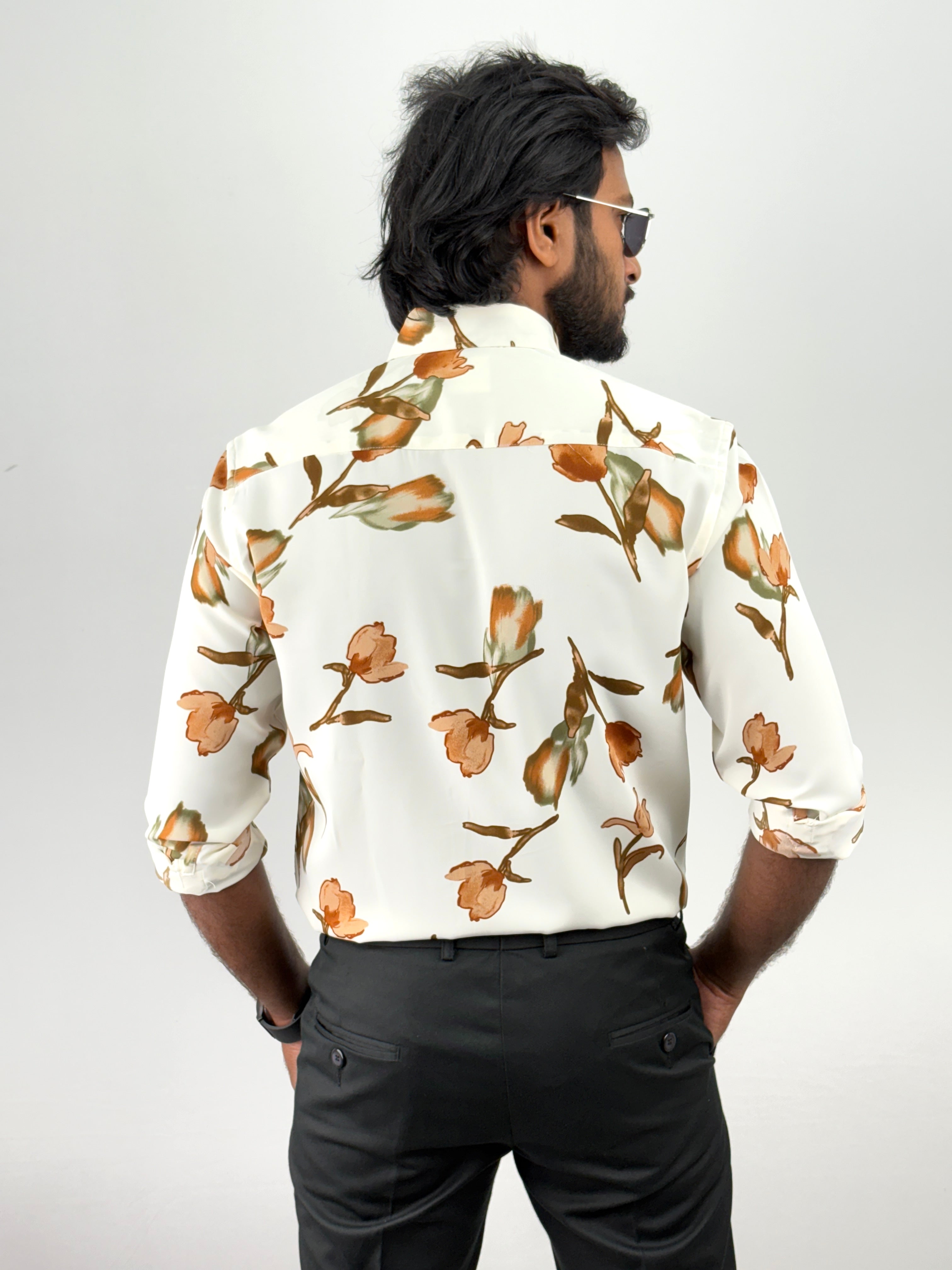 White Fawn Retro Printed Shirt